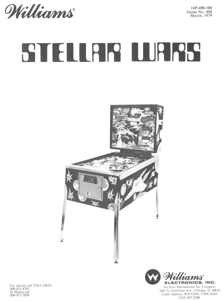 STELLAR WARS (Williams) Manual 16P-490-100
