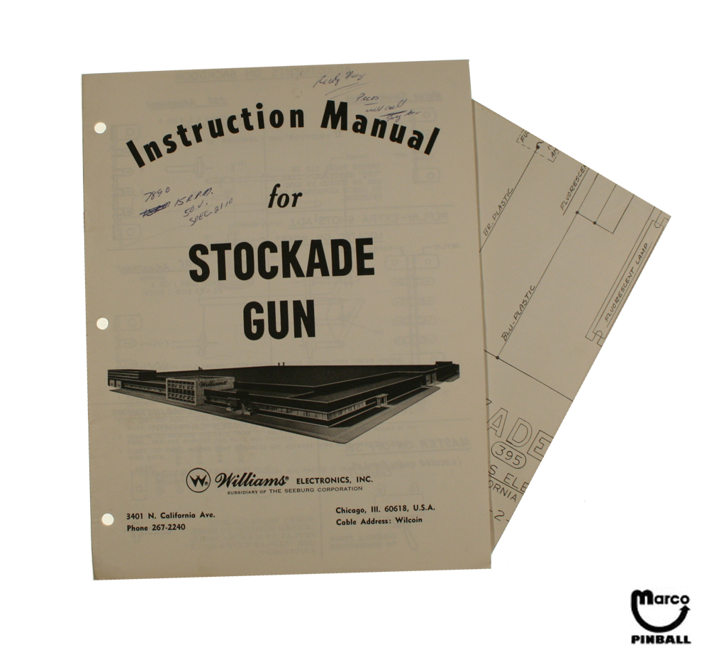 STOCKADE GUN (Williams) Manual & Schem