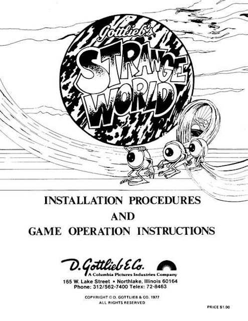 STRANGE WORLD (Gottlieb) Manual/Schem.
