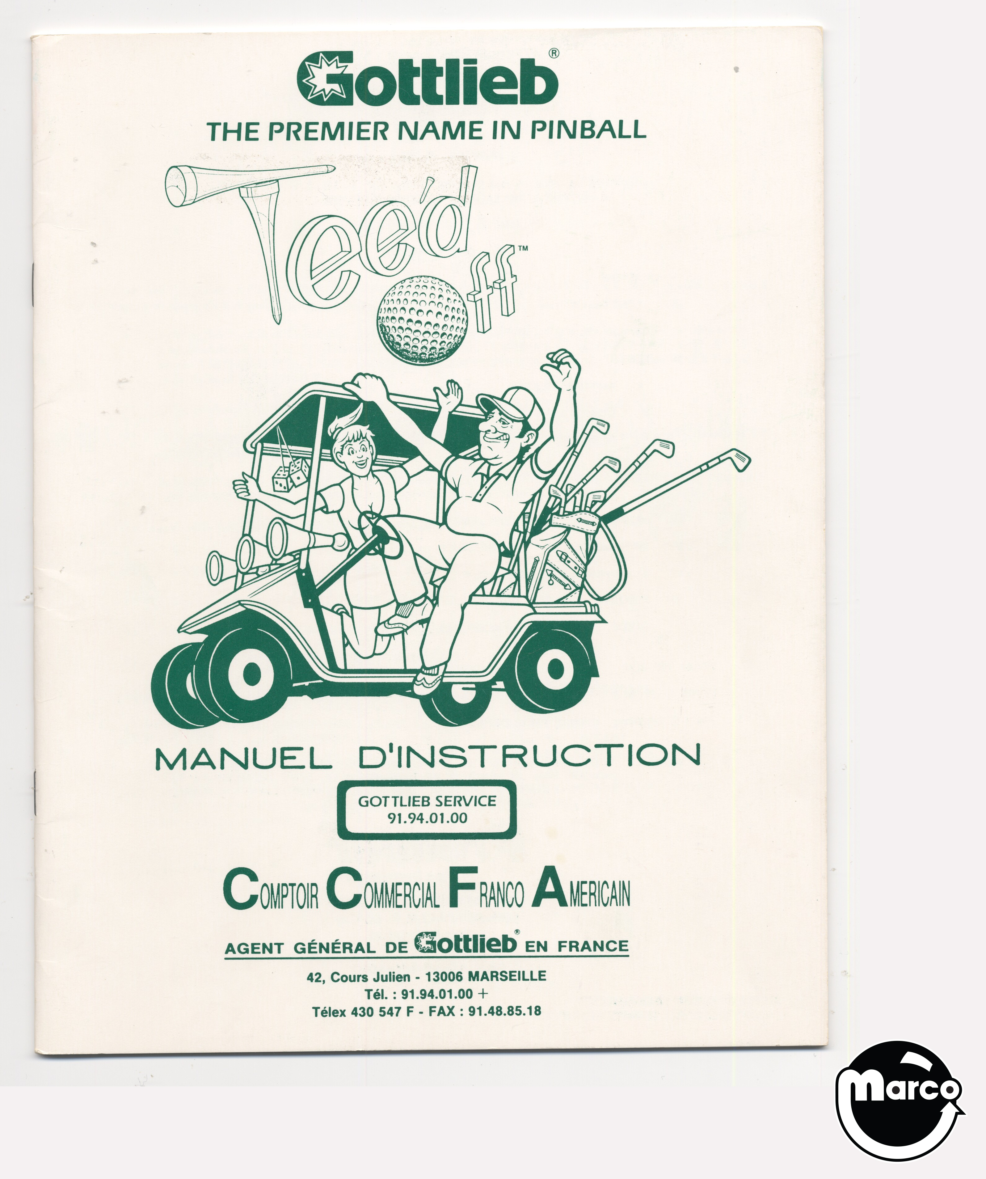 TEED OFF (Gottlieb) Manual FRENCH