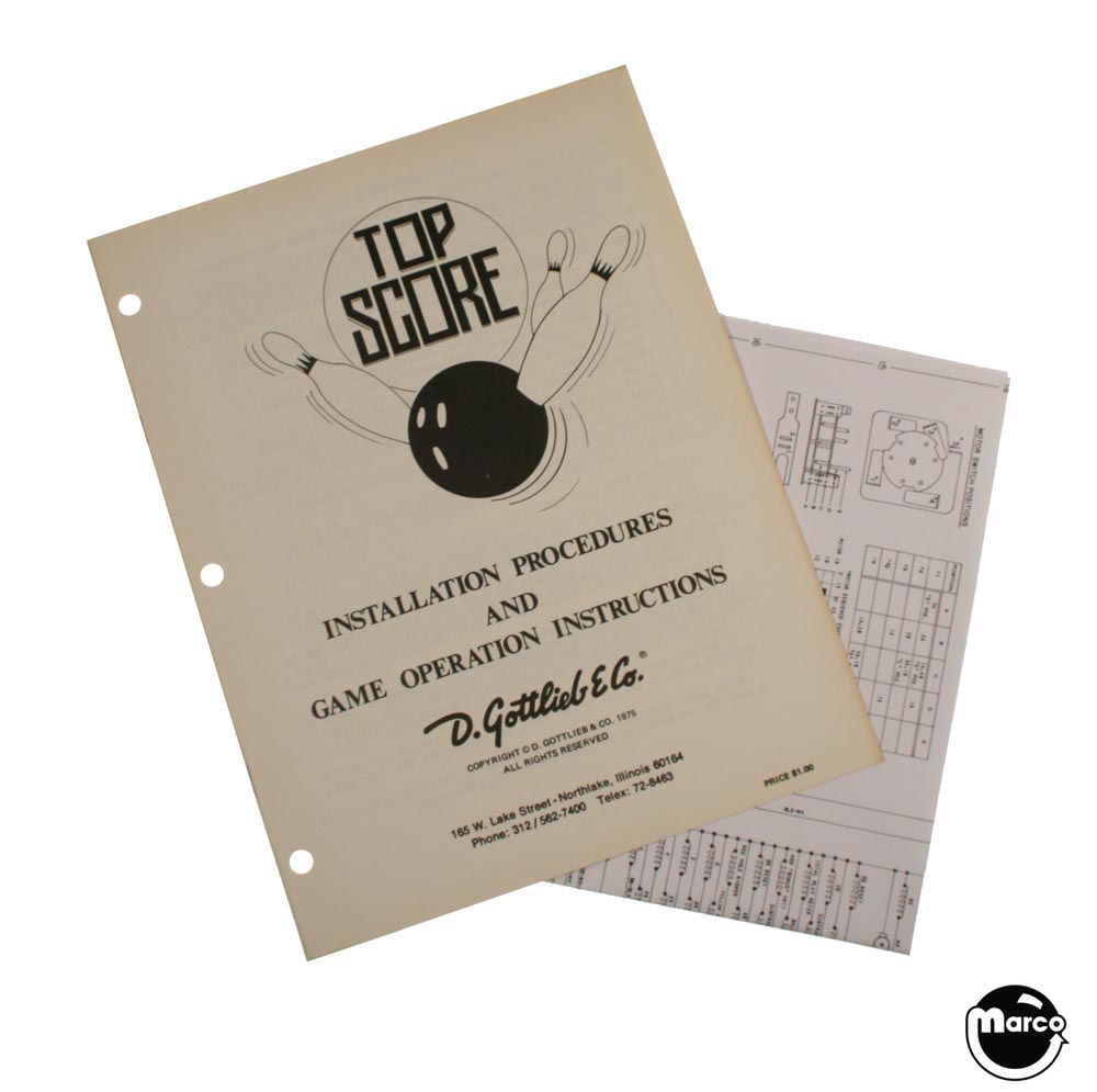 TOP SCORE (Gottlieb) Manual & schematic