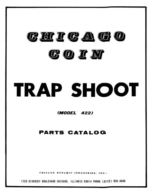 TRAP SHOOT (Chicago Coin) Manual and schematic