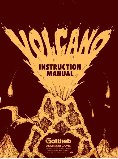 DOC1711 - VOLCANO (Gottlieb) Manual & Schematic - Marco