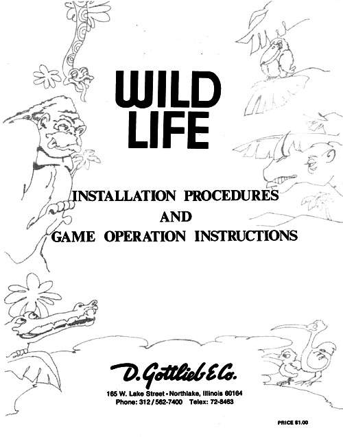 WILD LIFE (Gottlieb) Manual & Schematic