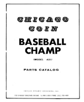 BASEBALL CHAMP (Chicago Coin) Manual & Schematic