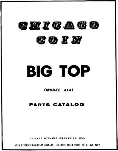 BIG TOP Rifle (Chicago Coin) Manual