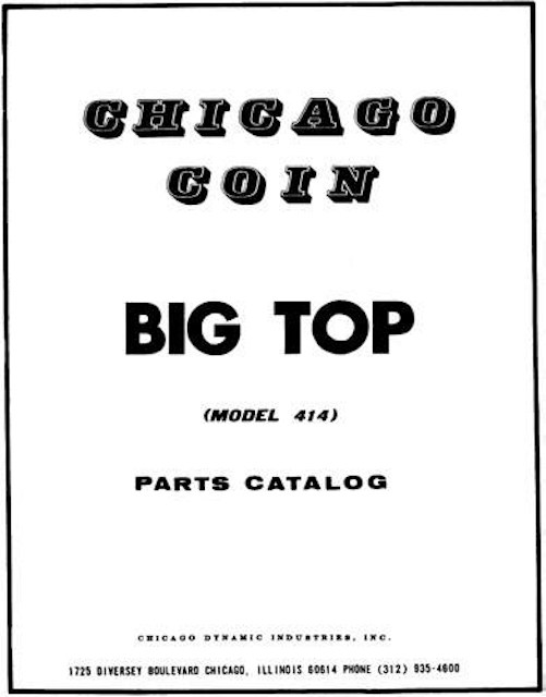BIG TOP Rifle (Chicago Coin) Manual