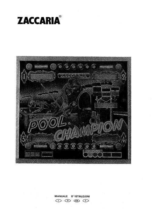 POOL CHAMPION (Zaccaria) Manual & Schem.