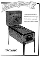 PINBALL CHAMP 82 (Zaccaria) Manual set