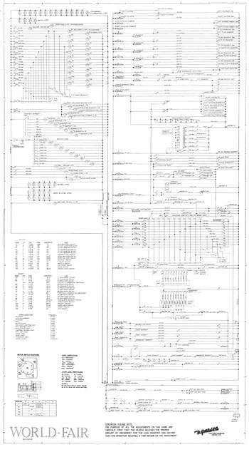 WORLD FAIR (Gottlieb) Schematic