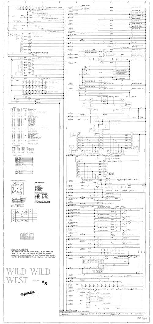 WILD WILD WEST (Gottlieb) Schematic