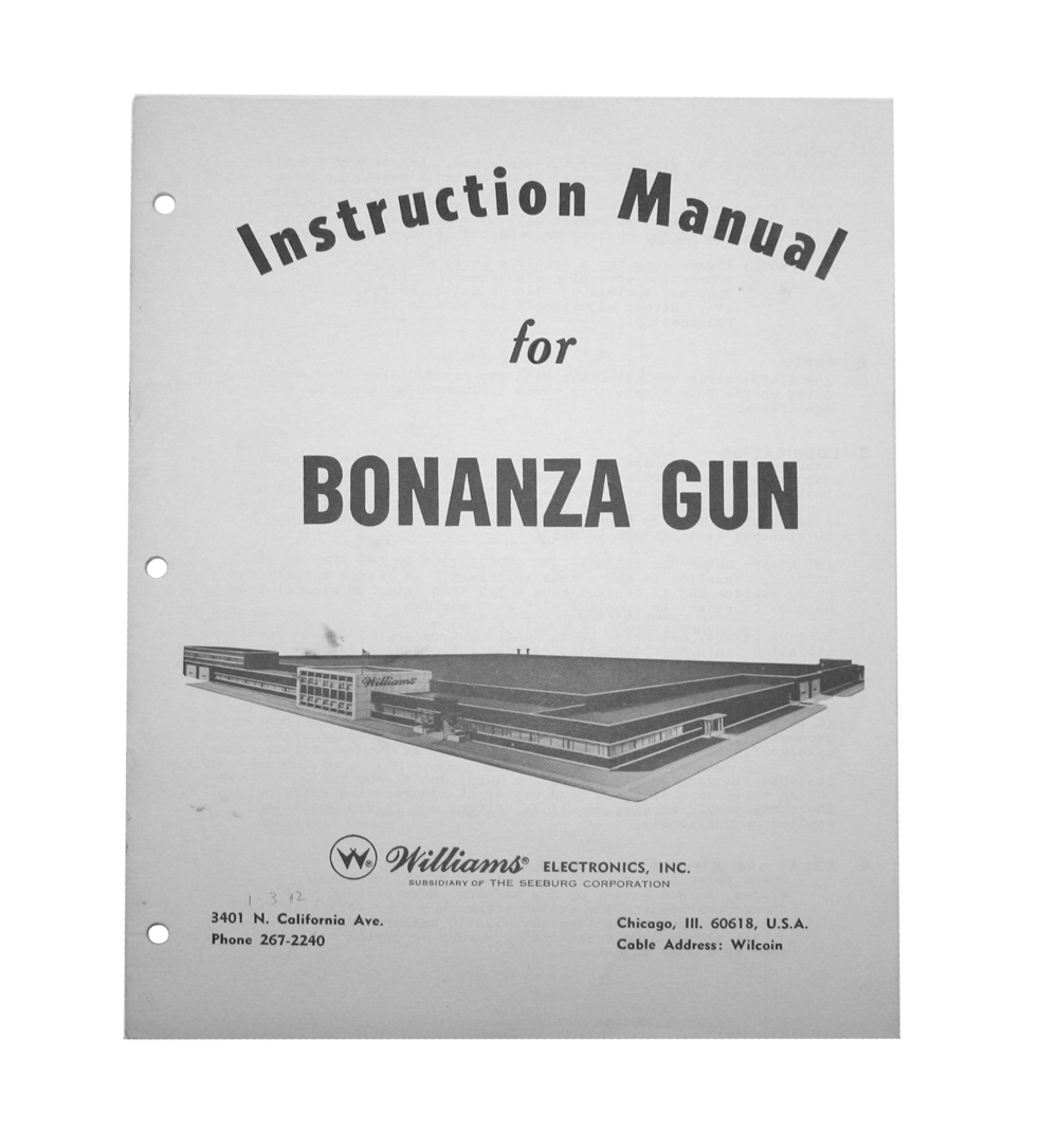 BONANZA GUN (Williams) Manual Schematic