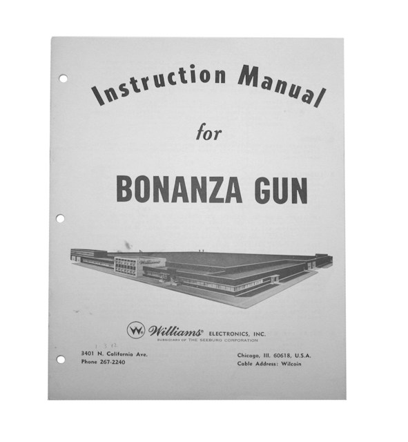 BONANZA GUN (Williams) Manual Schematic