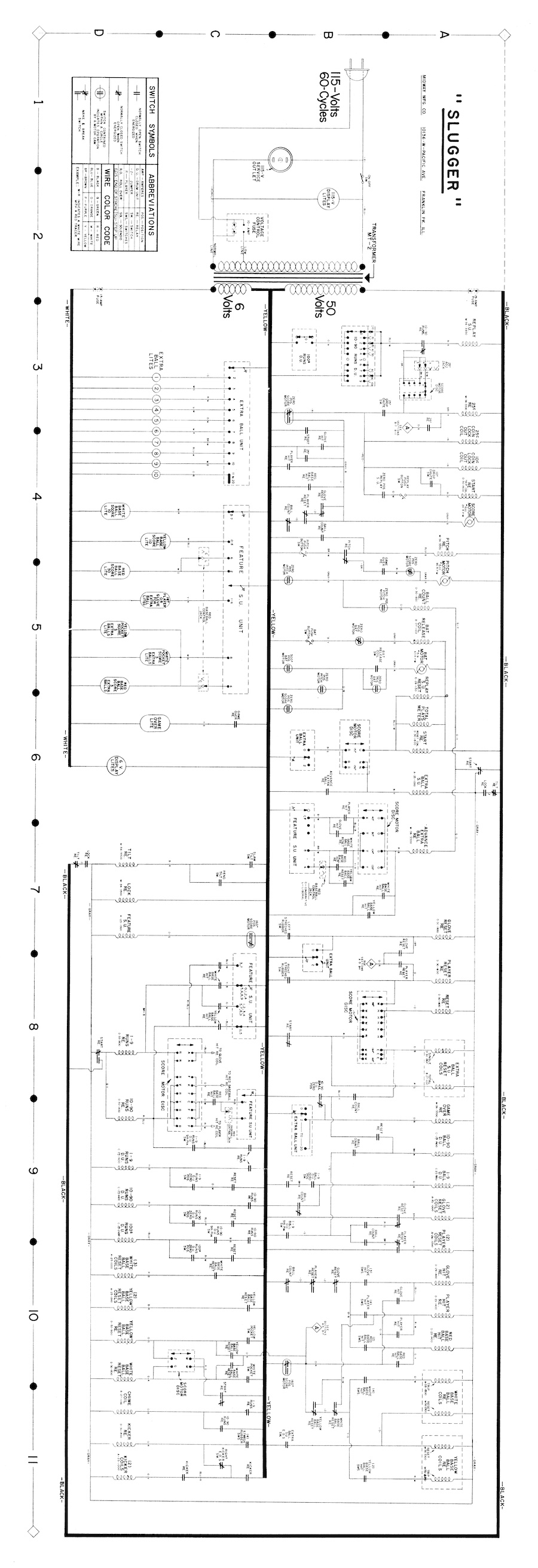 SLUGGER (Midway) Schematic