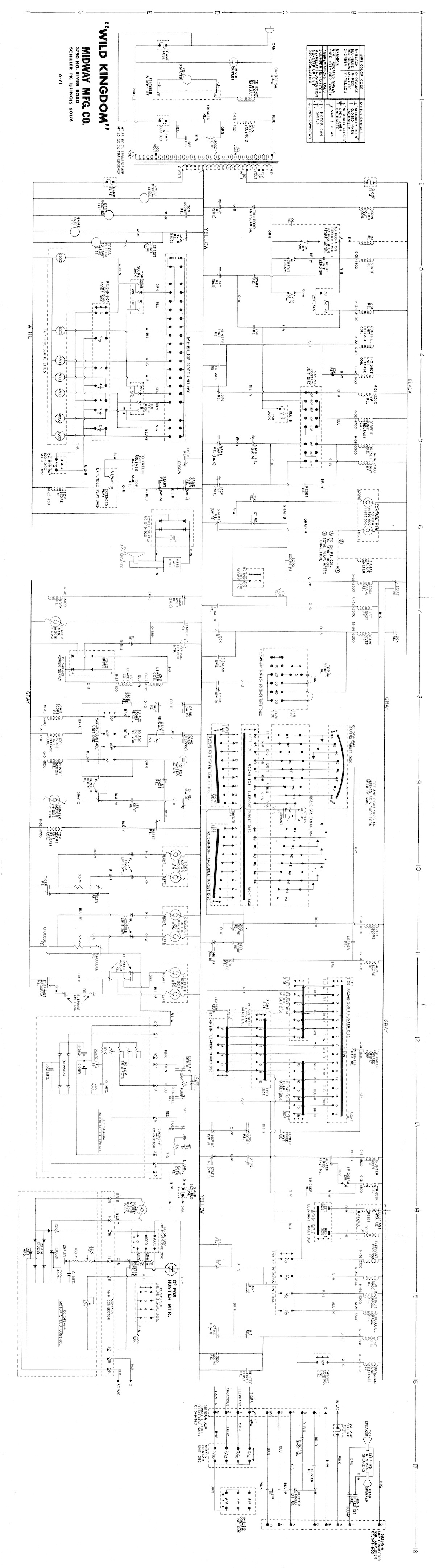 WILD KINGDOM (Midway) Schematic