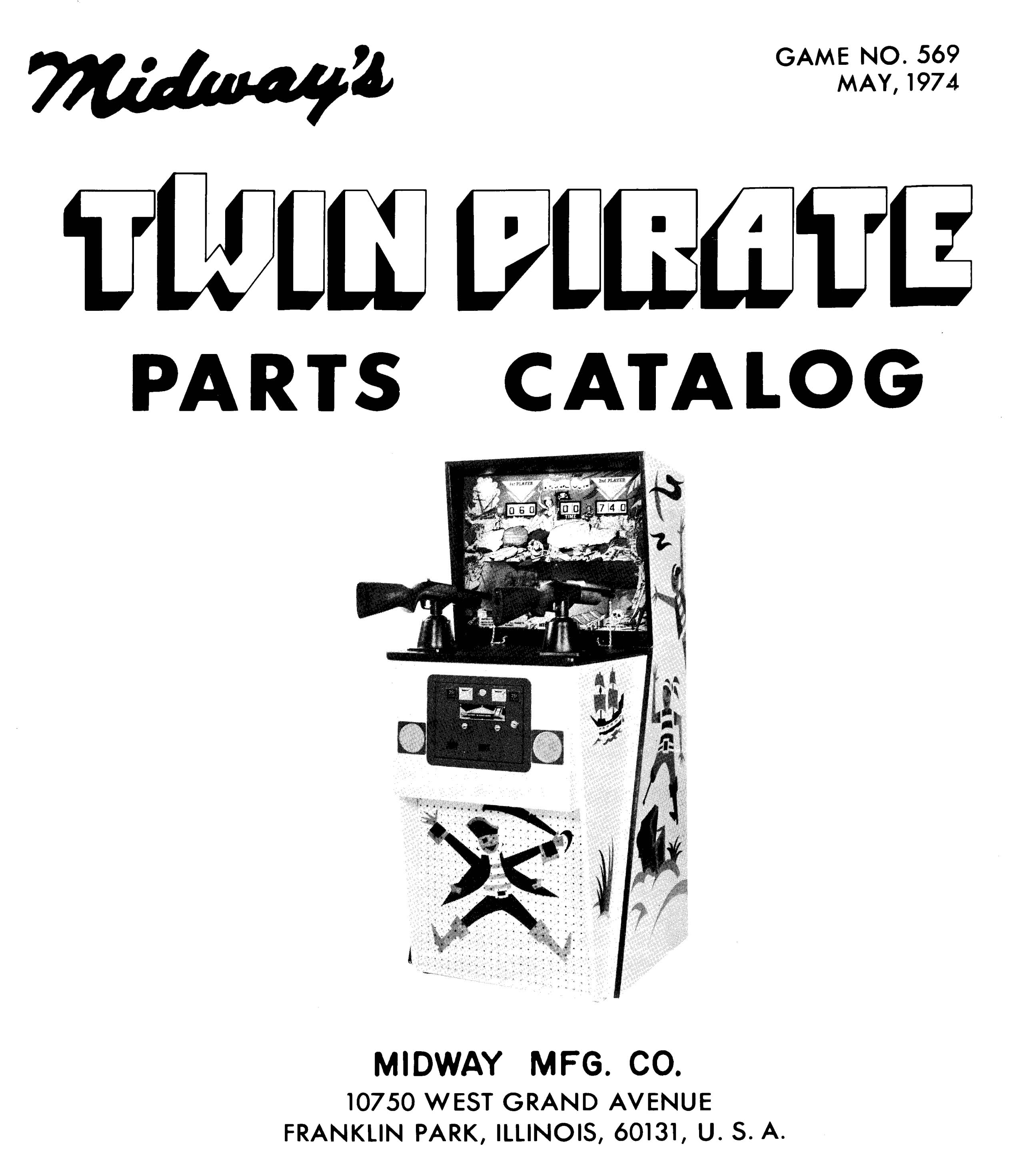 TWIN PIRATE GUN (Midway) Manual/Schematic