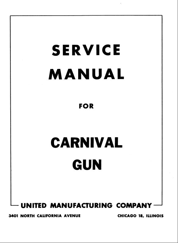 DELUXE CARNIVAL GUN (United) Manual & Schematic
