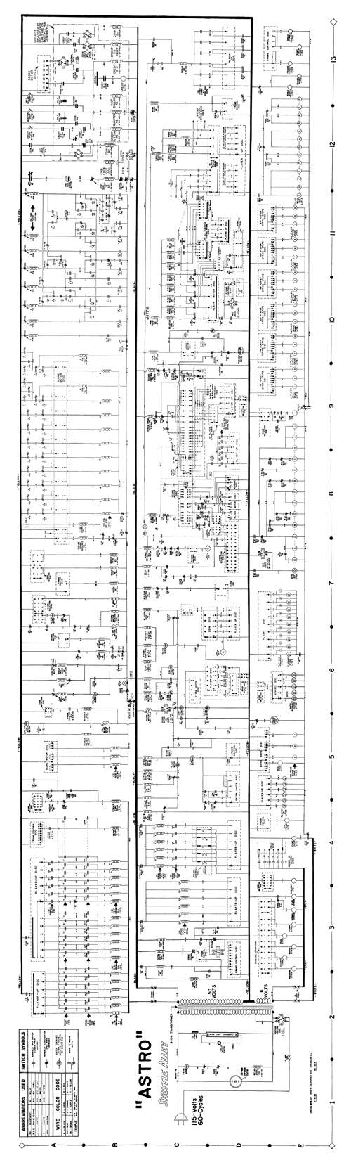 ASTRO SHUFFLE ALLEY (United) Schematic