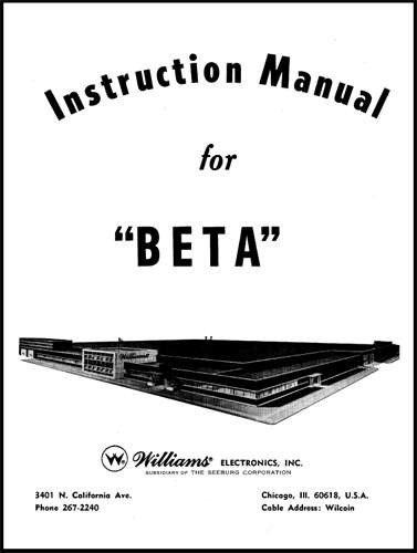 BETA SHUFFLE ALLEY (United) Schematic