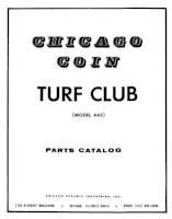 TURF CLUB (Chicago Coin) Manual & Schem.