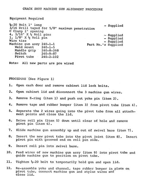 CRACK SHOT (Allied Leisure) Manual