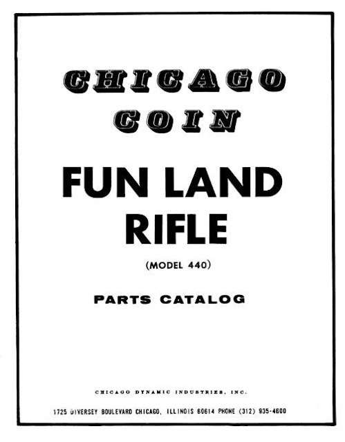 FUN LAND RIFLE (Chicago Coin) Manual & Schematic