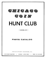 HUNT CLUB (Chicago Coin) Manua & Schem.