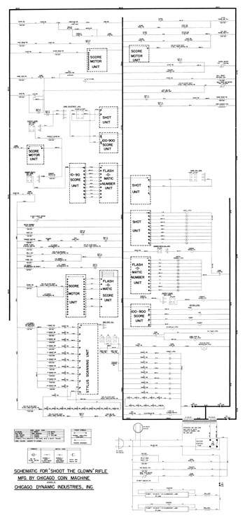 SHOOT THE CLOWN (Chicago Coin) Schematic