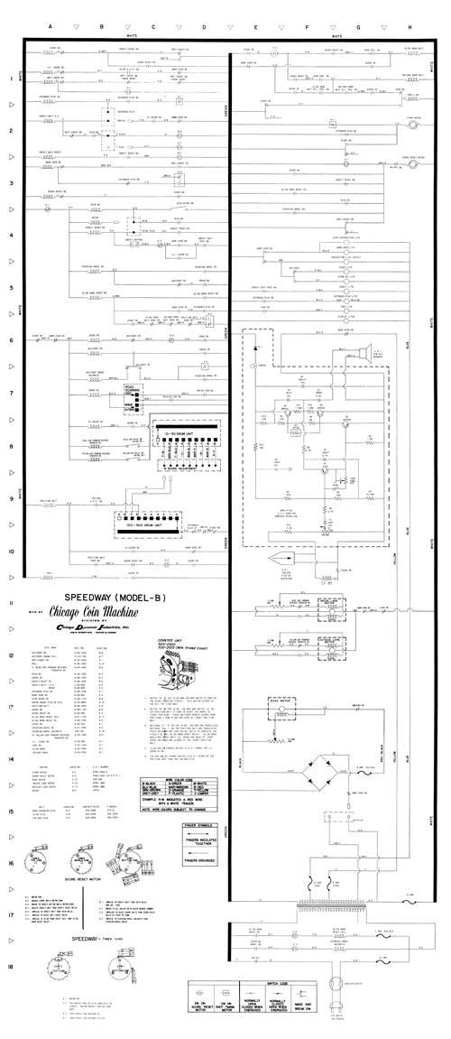 SPEEDWAY (Chicago Coin) Schematic