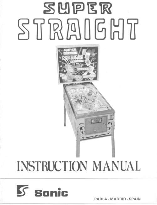 SUPER STRAIGHT (Sonic) Manual/Schematic