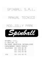 JOLLY PARK (Spinball) Manual