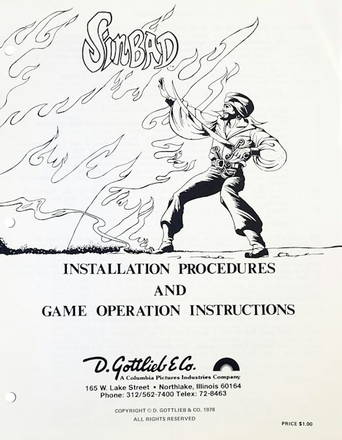 SINBAD EM (Gottlieb) Manual and Schematic