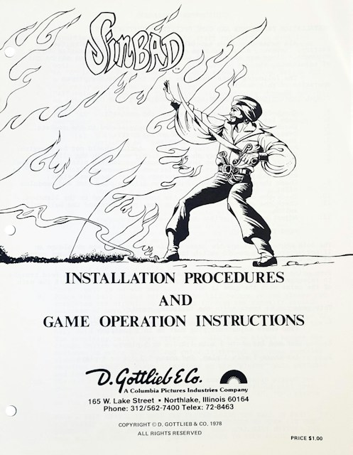 SINBAD EM (Gottlieb) Manual and Schematic