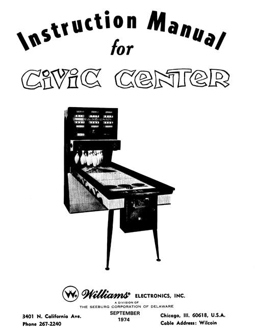 CIVIC CENTER (United) Manual/Schematic