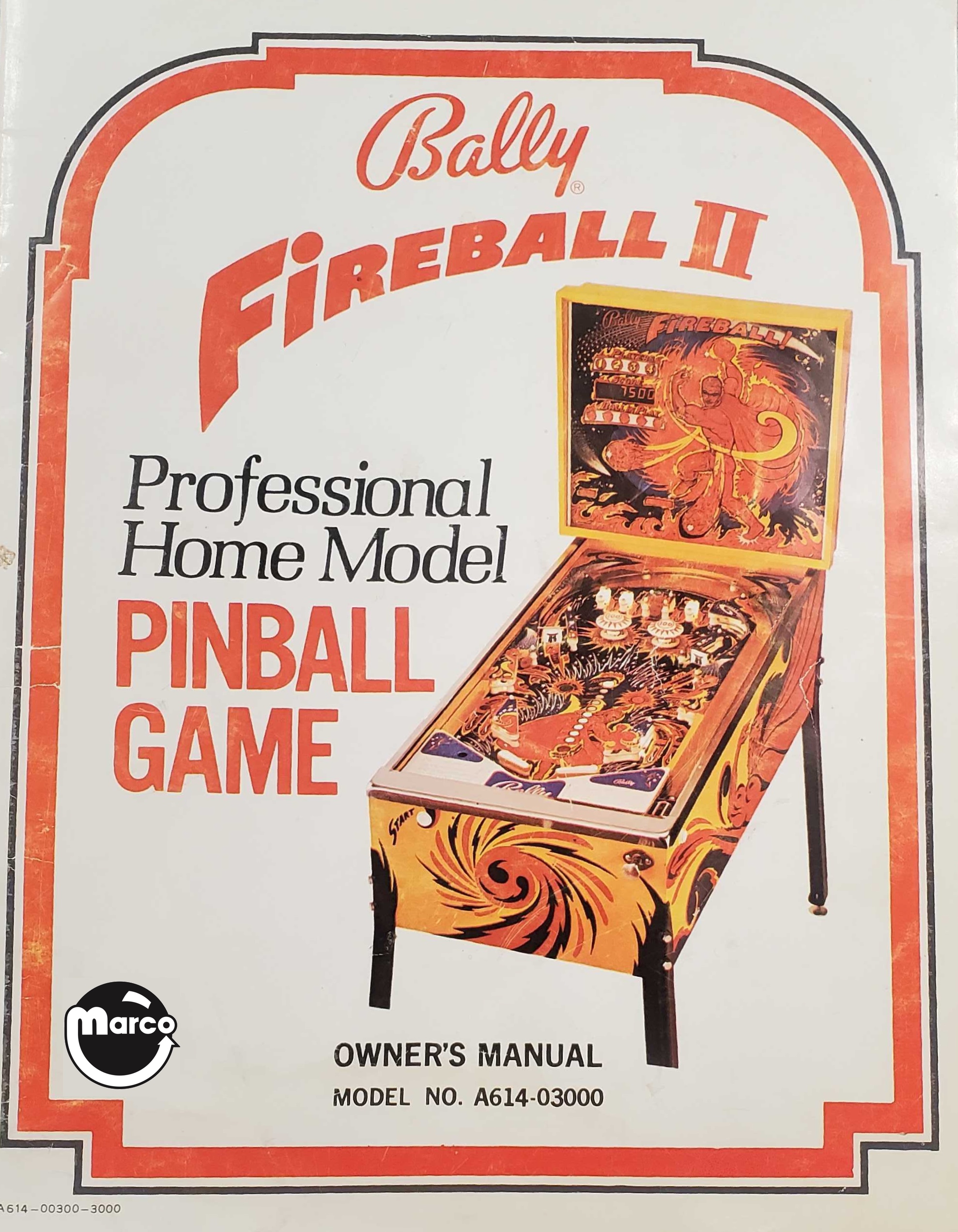 DOC2293 - FIREBALL Home (Bally 1976) Manual - Marco Specialties
