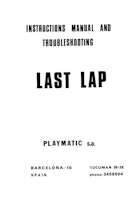 LAST LAP (Playmatic) Manual & Schematic