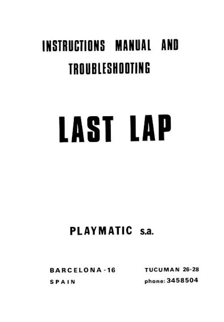 LAST LAP (Playmatic) Manual & Schematic