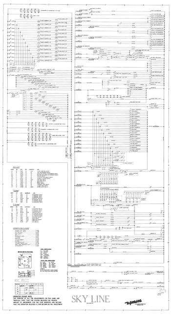 SKY LINE (Gottlieb) Schematic