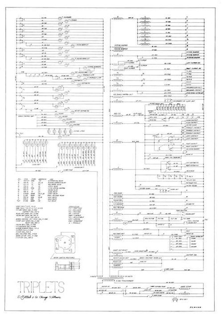 TRIPLETS (Gottlieb®) Schematic