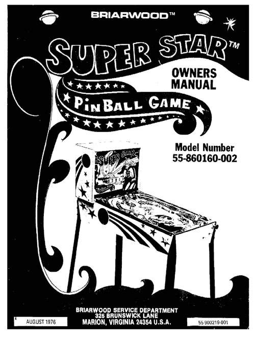 SUPER STAR (Brunswick) Manual