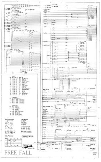FREE FALL (Gottlieb) Schematic