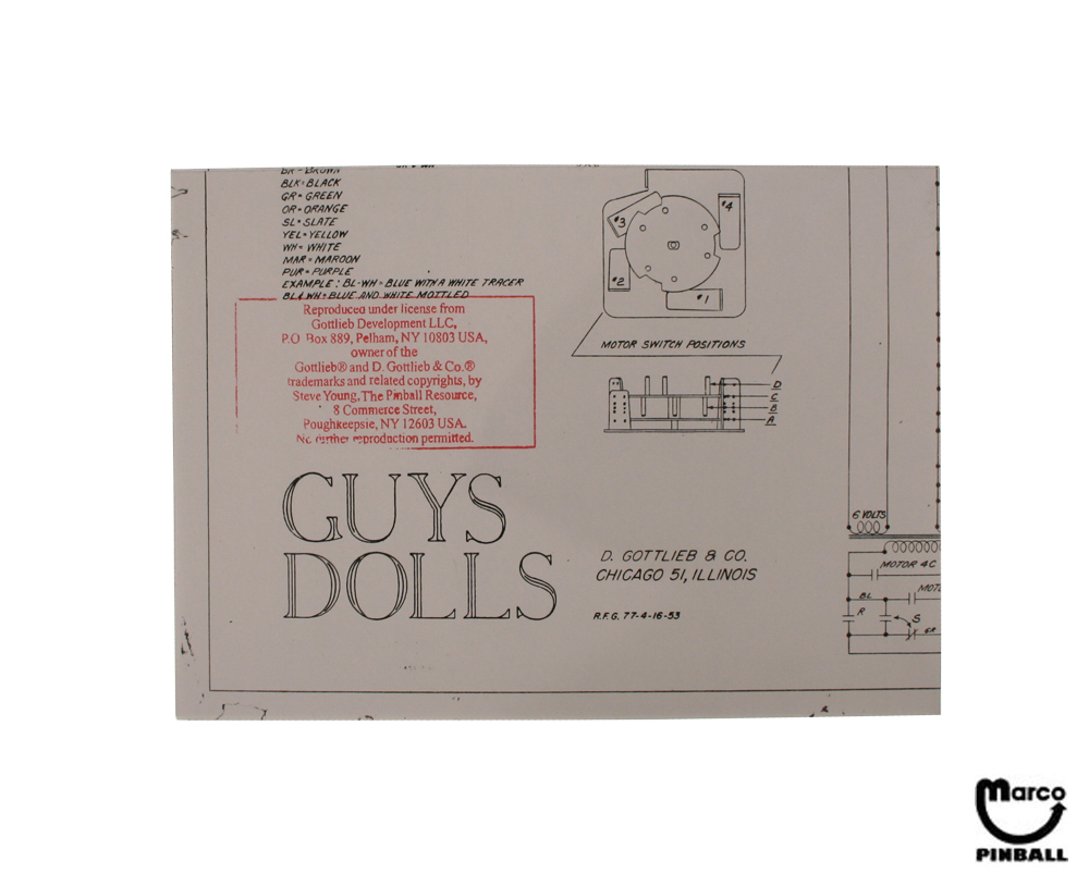 GUYS DOLLS (Gottlieb) Schematic