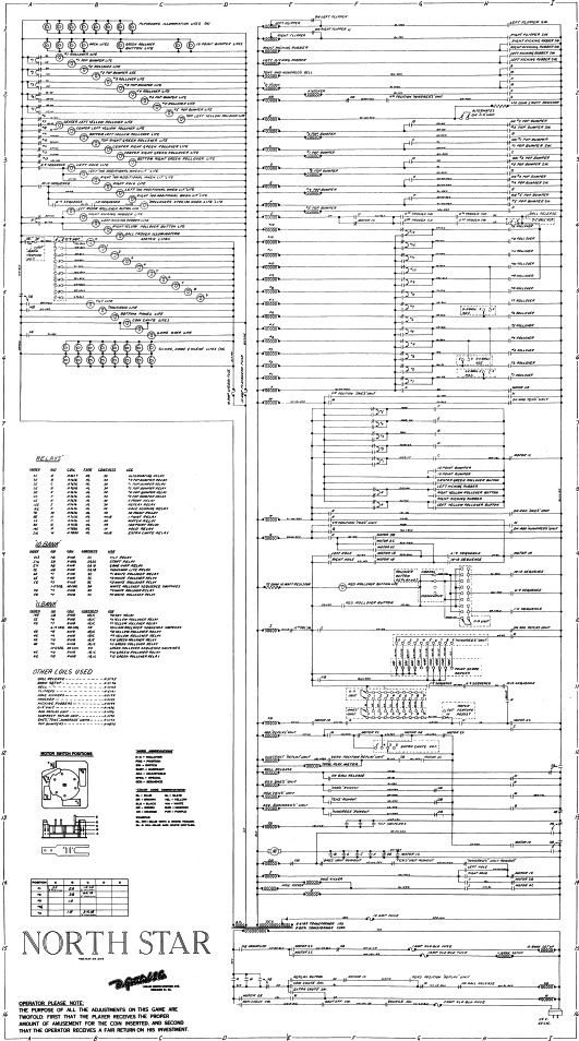 NORTH STAR (Gottlieb) Schematic