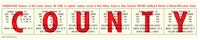 COUNTY FAIR Bingo (Bally) Score Cards