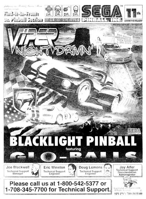 VIPER NIGHT DRIVIN (Sega) Manual