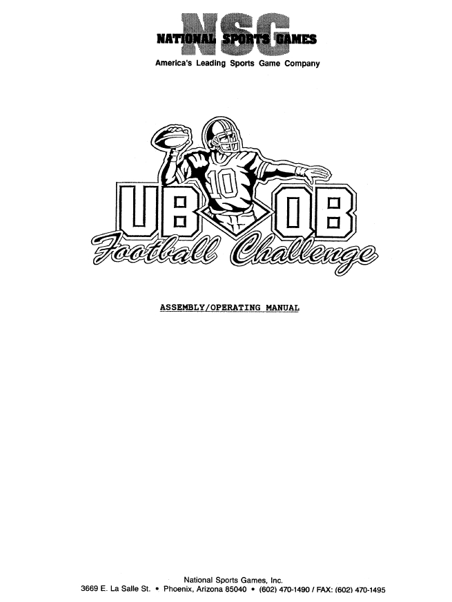 UBQB (National Sports Games) Manual