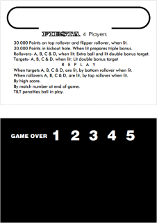 FIESTA (Playmatic) Score Cards (3)