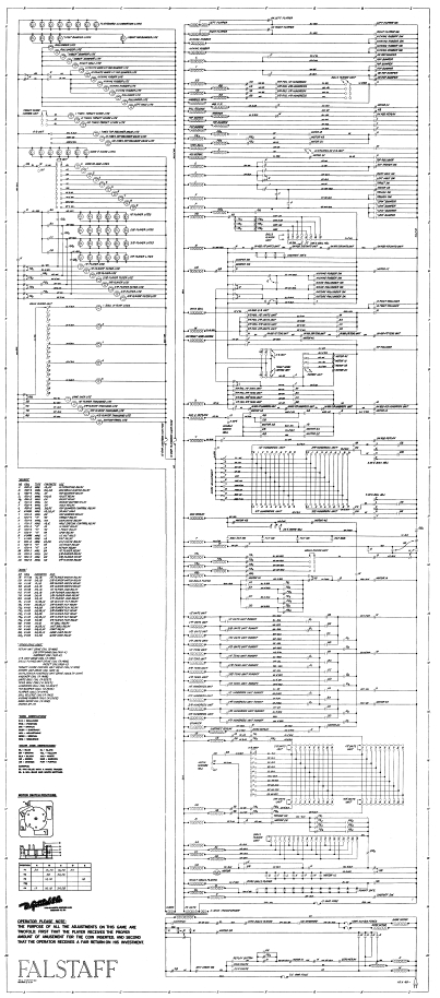 FALSTAFF (Gottlieb) Schematic