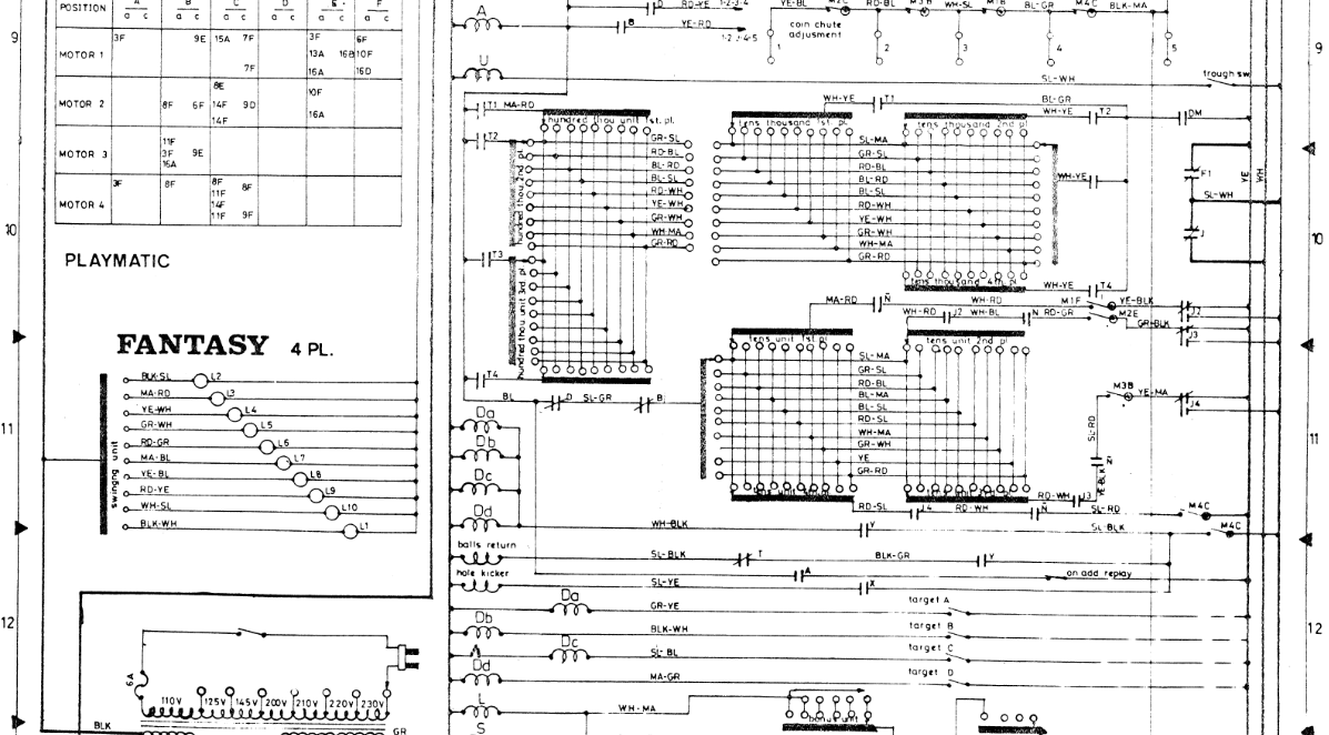 FANTASY (Playmatic) Schematic