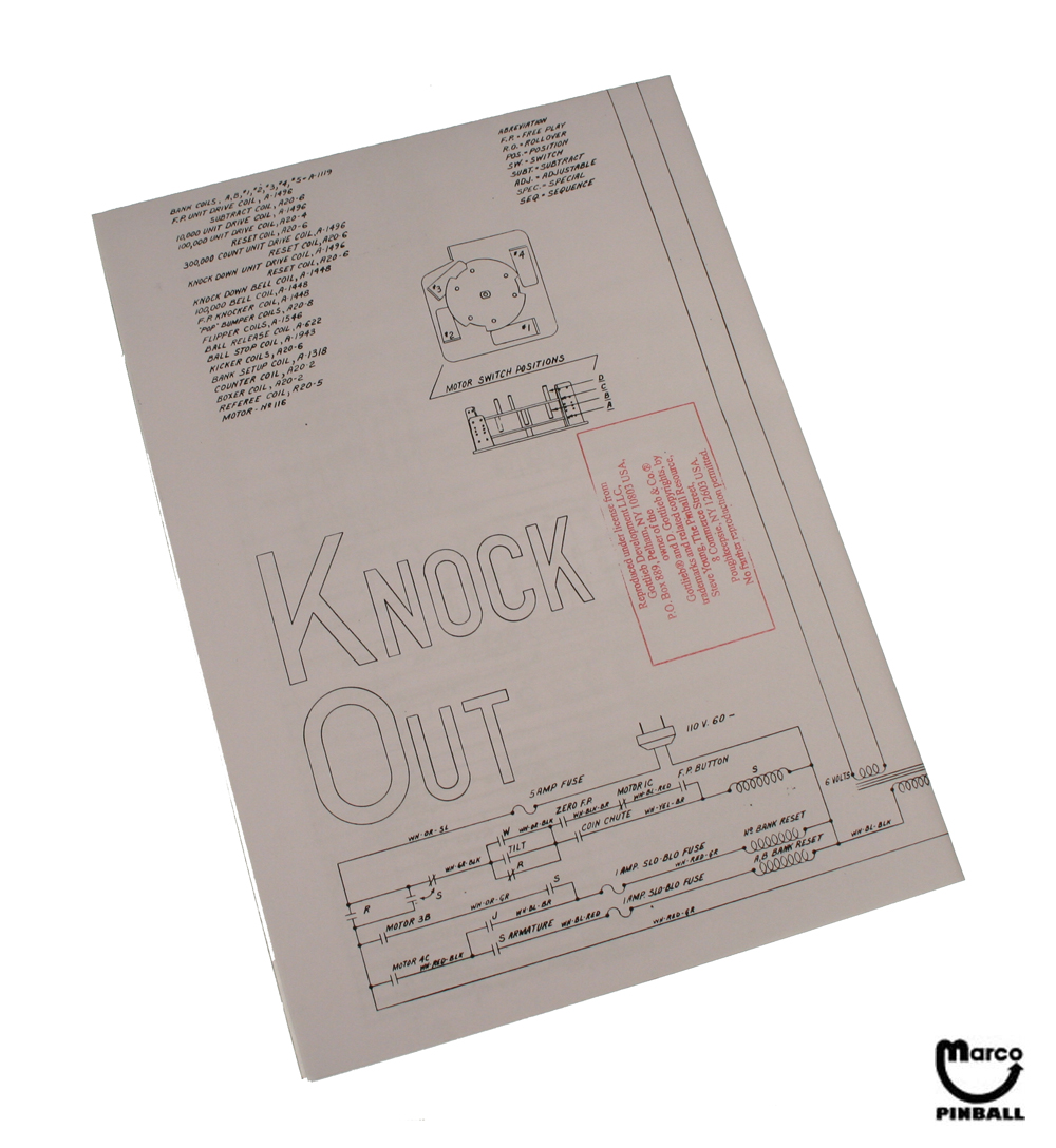 KNOCK OUT (Gottlieb) Schematic